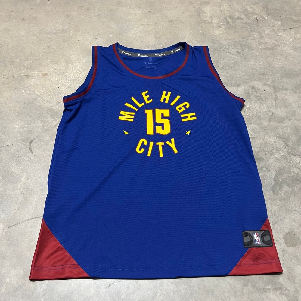 Fanatics Nikola Jokic Denver Nuggets Mile High City Jersey Youth XL Blue 15 NBA